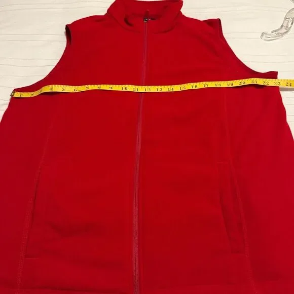 Lands' End Vibrant Red Women's Vest - Picture 4 of 5